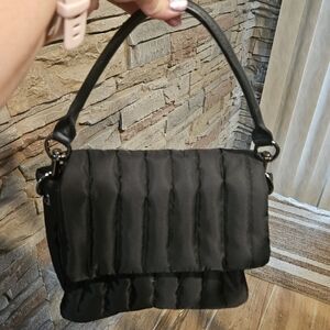 Think Royln black puffer quilted handbag NWOT